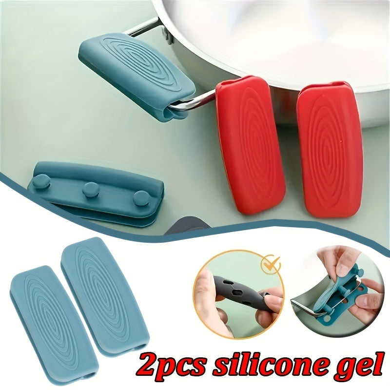 2pcs Silicone Pot Handle Cover Heat Insulation Kitchen Accessories