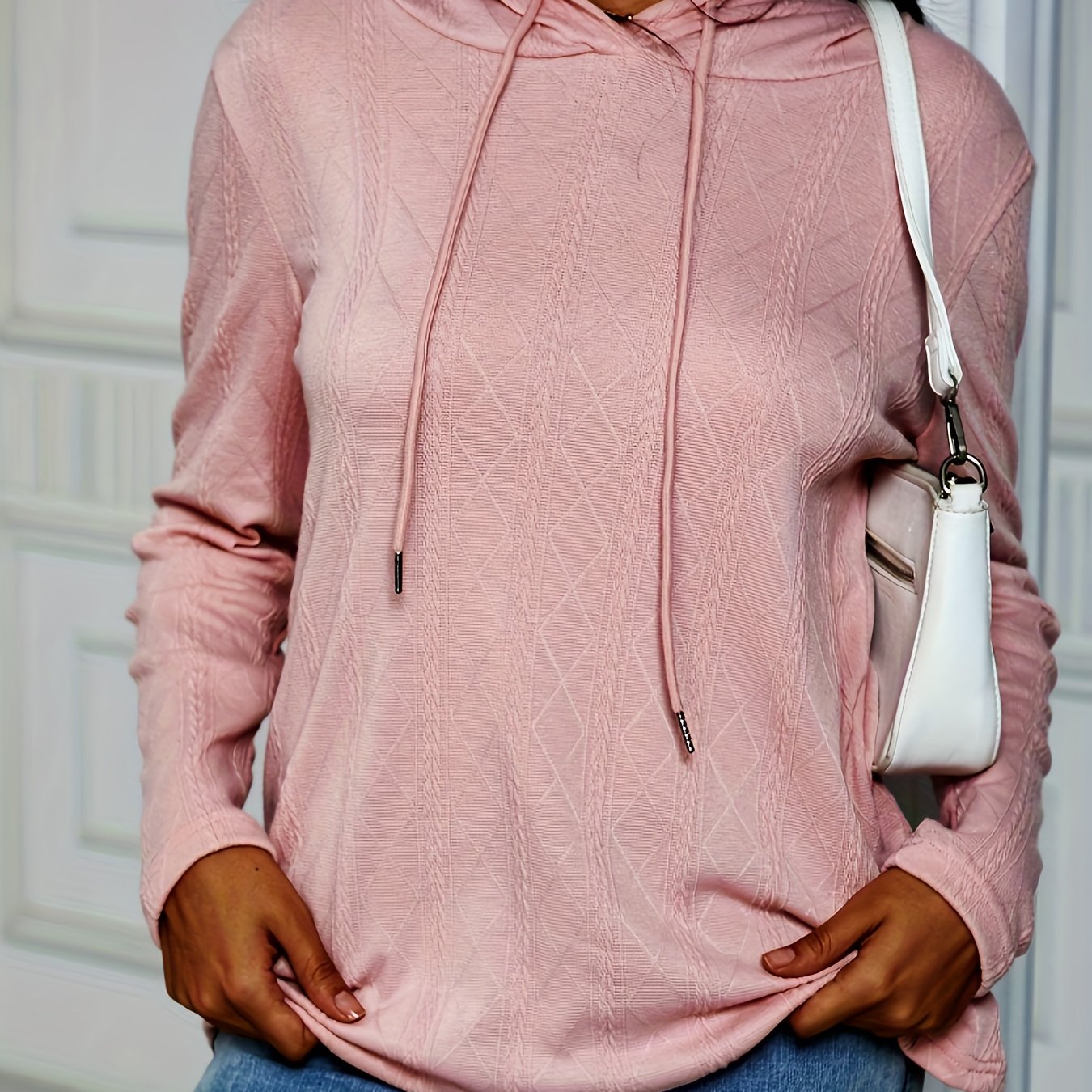 Solid Drawstring Long Sleeve Hoodie Casual Comfy Stylish Loose Sweatshirt