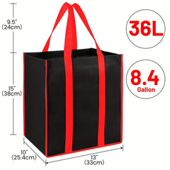 Collapsible Reusable Grocery Bags with Plastic Bottom Utility Tote Bag