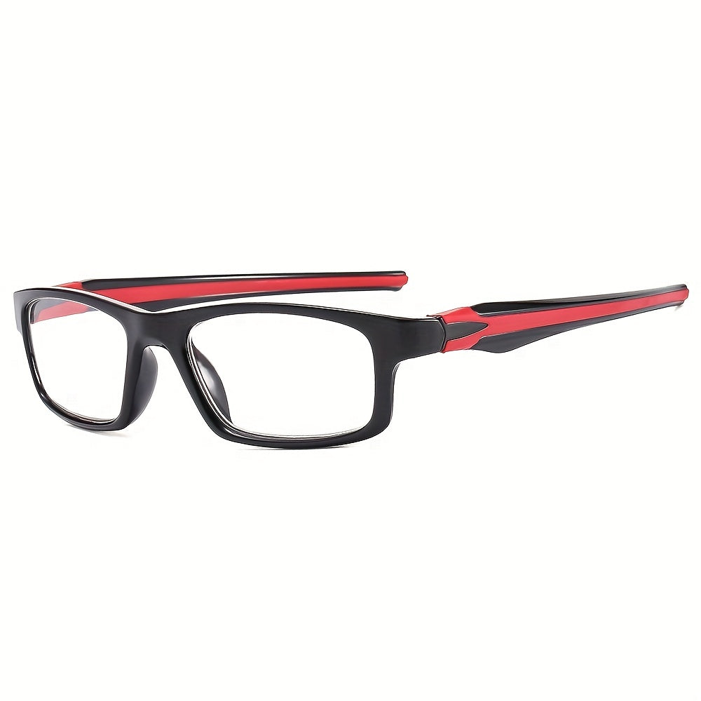 1pc Men's Sporty Two Glasses Magnifying Zipper Case Packaging
