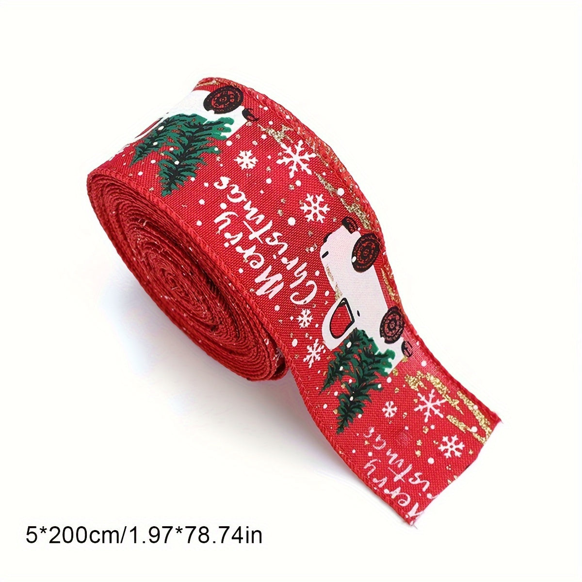 Red Plaid Bow Christmas Ribbon Decoration