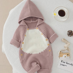 Baby Onesie Sweater Newborn Hooded Long Sleeve Casual Jumpsuit