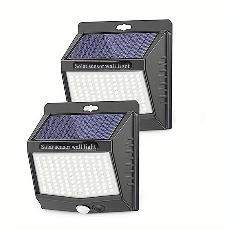 Solar Security Lights Outdoor 4 Pack 118 LED Motion Sensor Ultra Bright