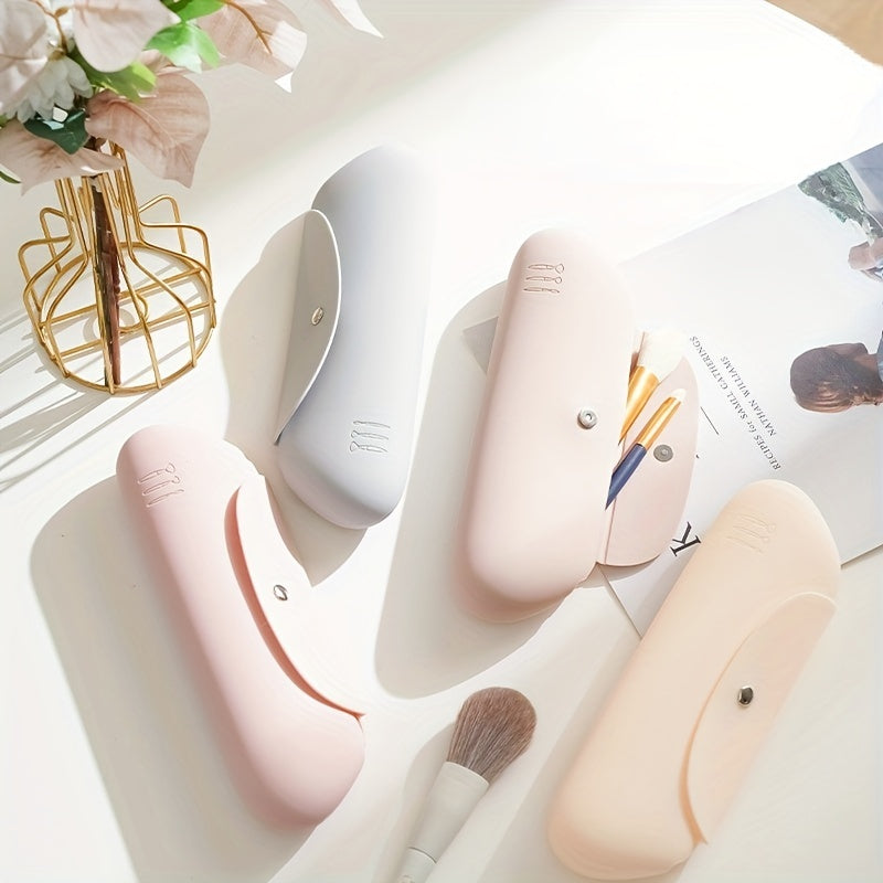 Travel Makeup Brush Holder Magnetic Anti-fall Out Silicone Organizer