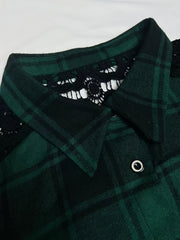Plaid Button Up Shirt Dress