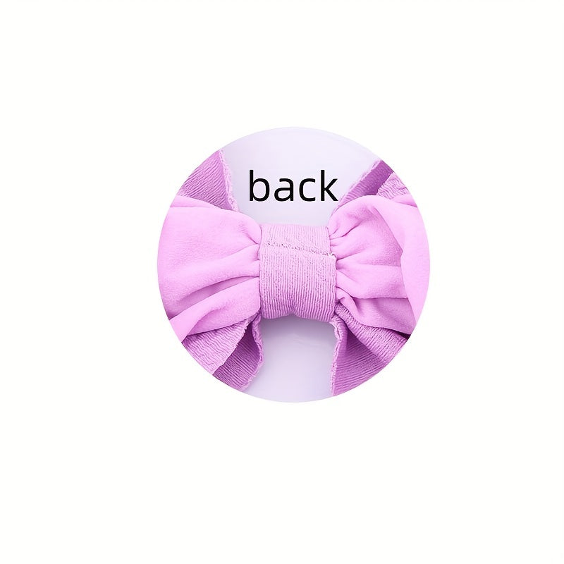 Elastic Bow Wide Brim Headband for Baby Girls