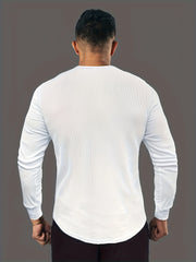 Men's Crew Neck Long Sleeve Stretch Tee