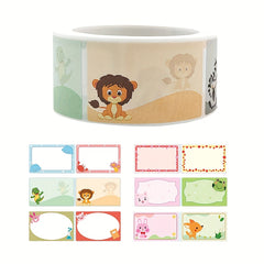 200pcs Roll Cartoon Name Sticker 1.57in 2.0.98in Self-adhesive Label Stickers