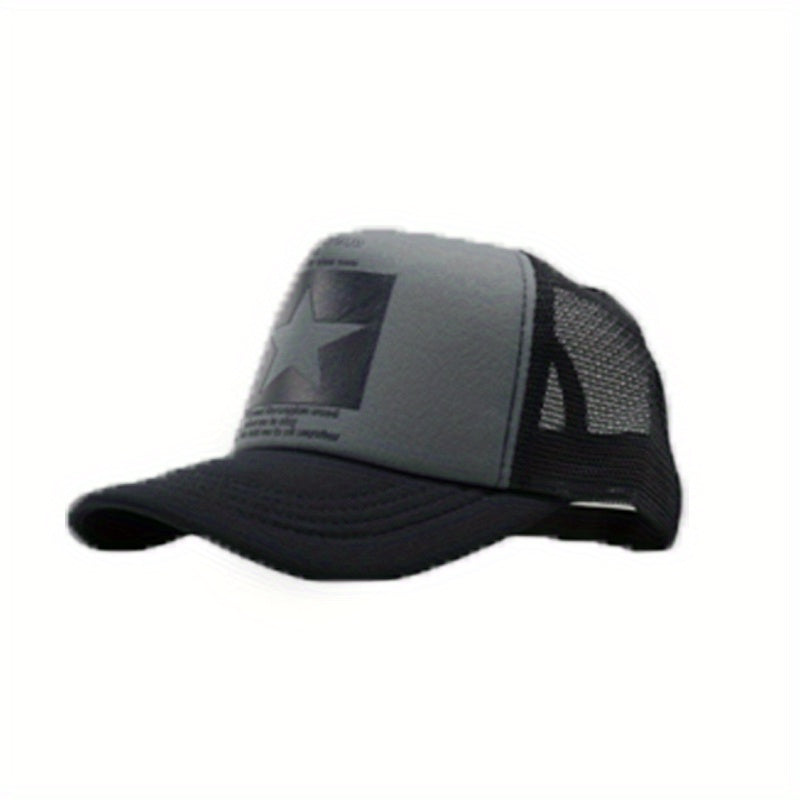 5 Point Star Graphic Mesh Baseball Cap for Summer