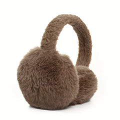 Winter Ear Warmers Foldable Ear Muffs for Outdoor Activities - Beige Pink