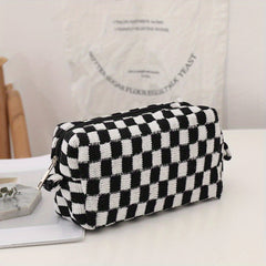 Small Grid Cosmetic Bag Makeup Bag Y2k Accessories Make Up Bag Y2k Purse