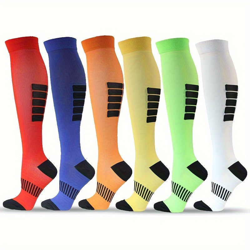 6 Pairs Men's Compression Sport Socks Sweat Absorbing Breathable Socks