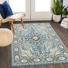 Vintage Boho Area Rugs Non slip Fluffy Rugs Machine Washable Waterproof