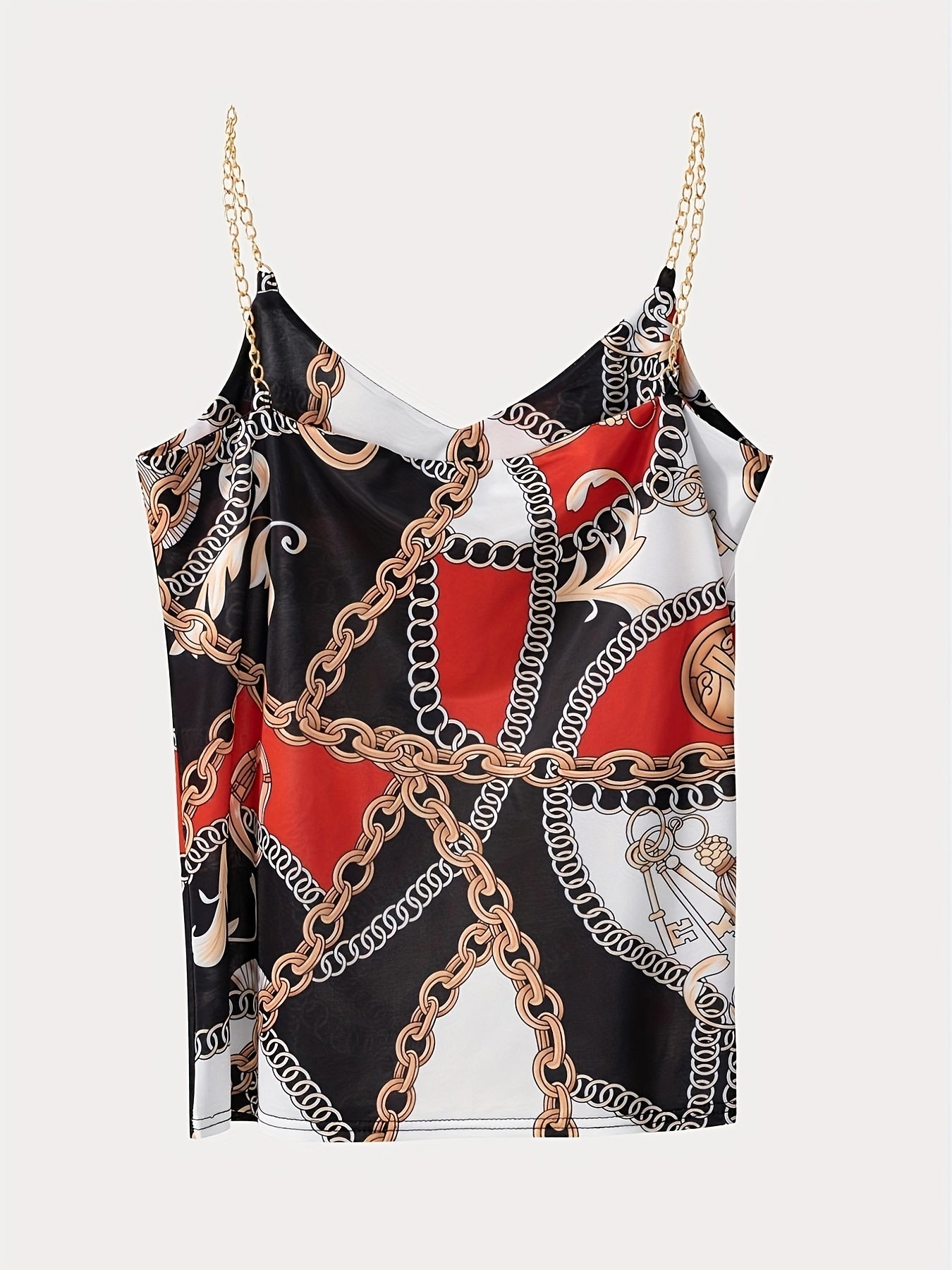 V Neck Spaghetti Strap Top for Summer Women's Clothing