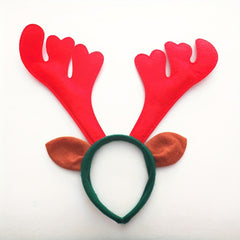 Christmas Deer Antlers Headband With Ears Reindeer Antlers Headband