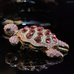 Sea Turtle Brooch Pin Crystal for Girls Marine Animals Cute Lapel Pin