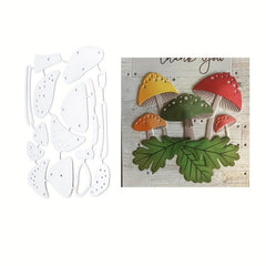 Mushroom Background Metal Cutting Die DIY Scrapbook Gift Card Making