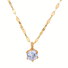 Minimalist Sparkling Rhinestone Pendant Necklace Clavicle Chain For Girls
