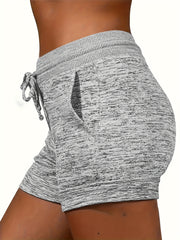 Dragonfly Print Elastic Waist Shorts for Women