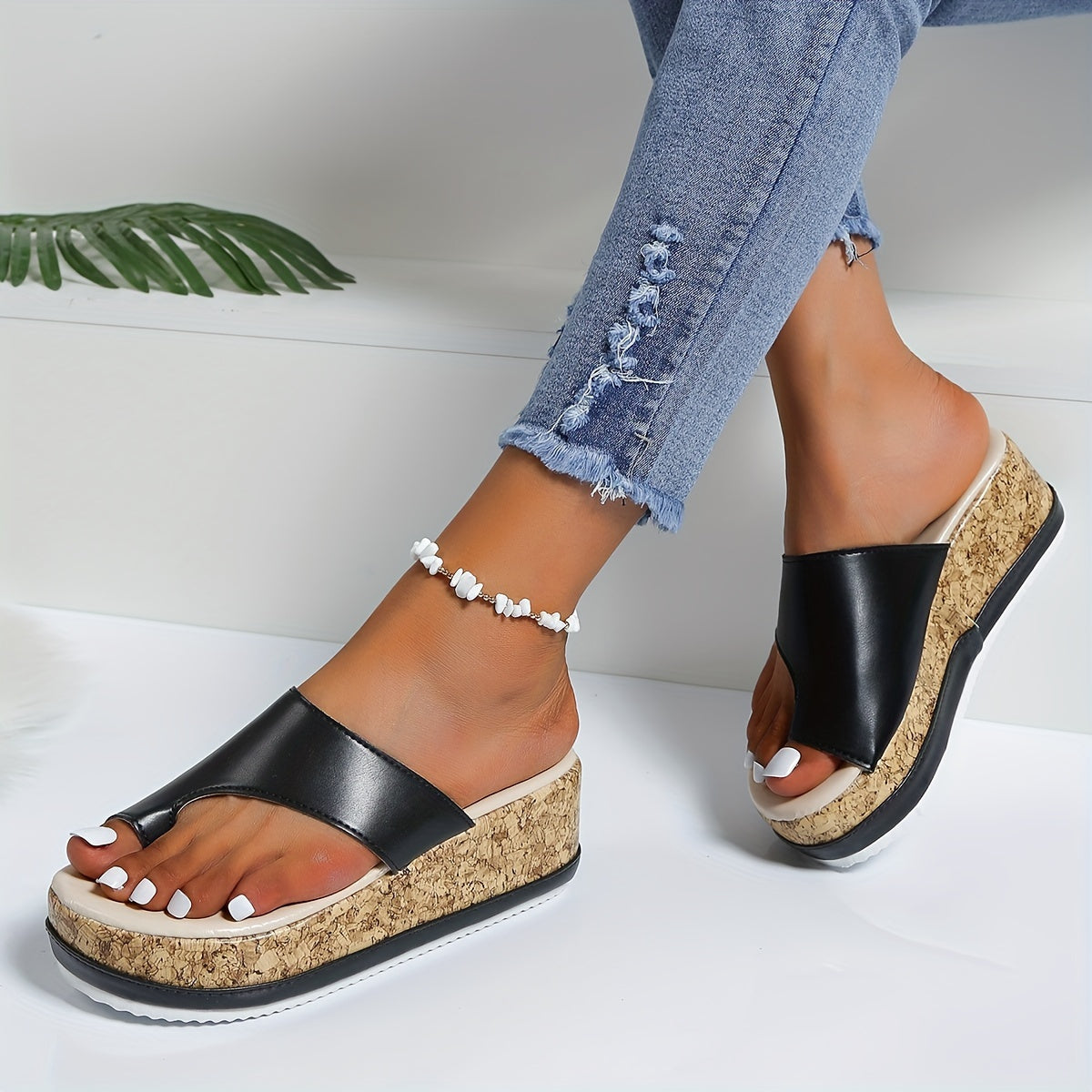 Women's Wedge Slide Sandals Casual Platform Sandals Comfortable Summer Shoes