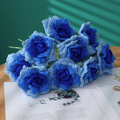 Creative Crochet Wool Eternal Flower Rose Handicrafts Unique Gift