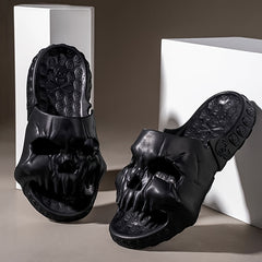 Men's Lightweight Skull Slides Casual Slippers