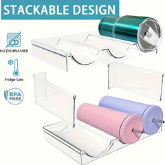 Stackable Plastic Wine Racks 3-4 Layers - Kitchen & Pantry Organizer