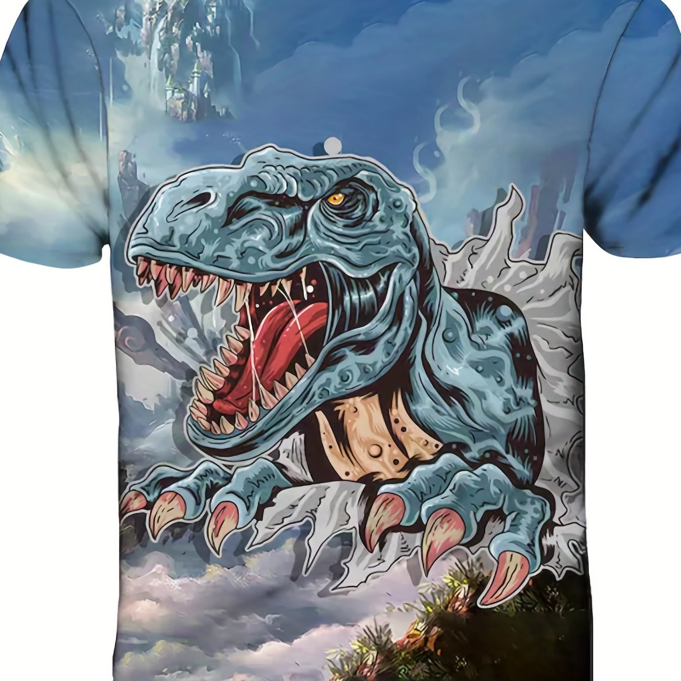 Comfy Dinosaur T Shirt for Kids Soft Stretchy Fabric
