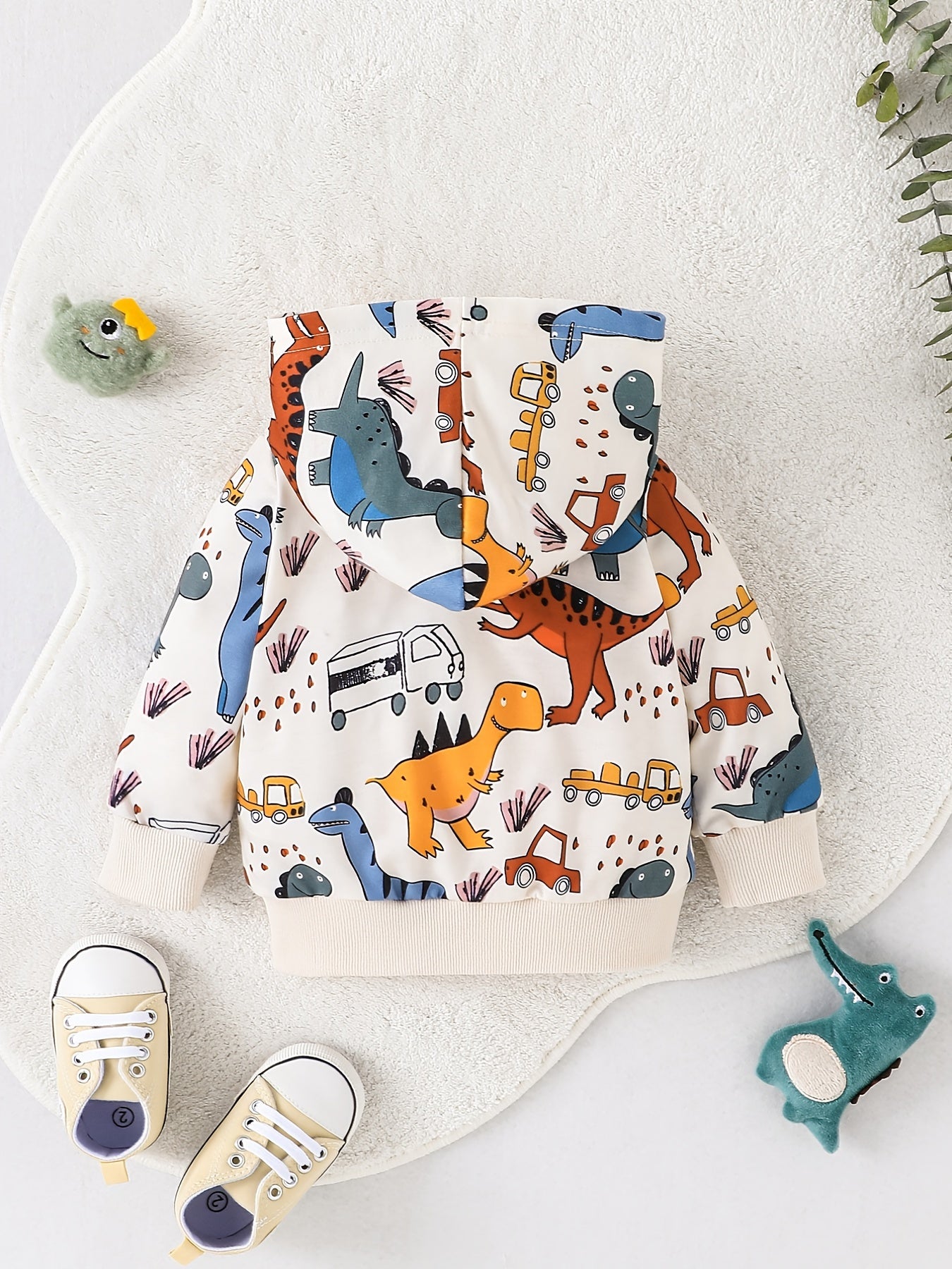 Baby Boys Dinosaur Hooded Jacket Spring Autumn Winter