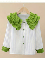 Girls French Style Casual Shirt Top