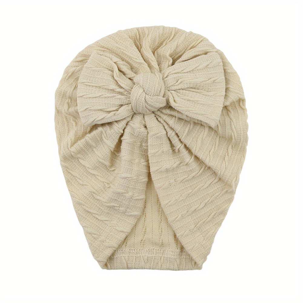 Baby Bow Pullover Hat Knitted Twist Braid Indian Hat