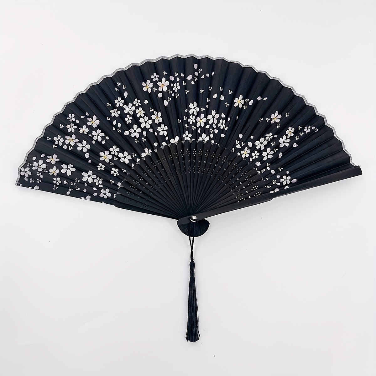 Vintage Flower Folding Fan Dance Performance Prop
