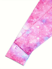 Stretchy Tie Dye Long Sleeve Gymnastics Suit Dance Leotard