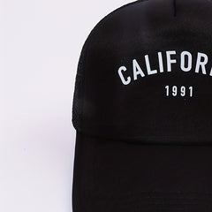 CALIFORNIA 1991 Printed Trucker Hat Mesh Baseball Cap Unisex