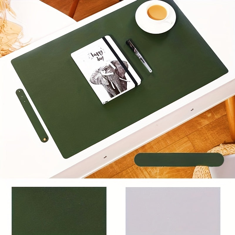 Thick PU Leather Mouse Pad Double Sided Desk Writing Pad