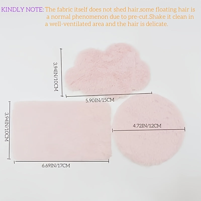 2pcs Mini Dollhouse Carpet Microfiber Grey Ivory Pink Ka...
