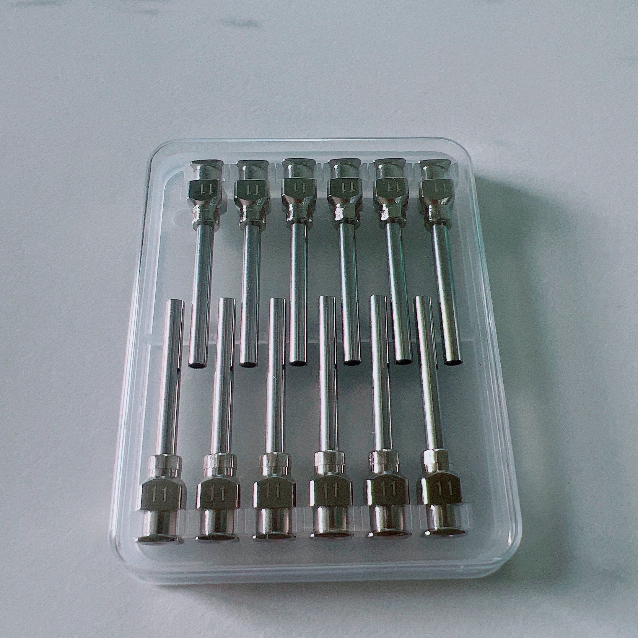25 Single Tube Stainless Steel Metal Snap Lab Glue Filling Needle