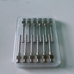 25 Single Tube Stainless Steel Metal Snap Lab Glue Filling Needle