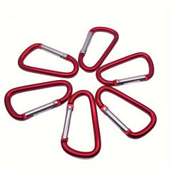 6pcs Aluminum D Buckle Backpack Carabiner Outdoor Camping Hiking
