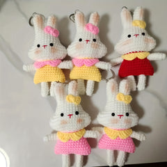 Woven Rabbit Doll Handbag for Family and Friends