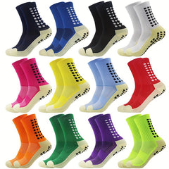 Non-slip Breathable Mid-tube Football Socks - 5 Pairs