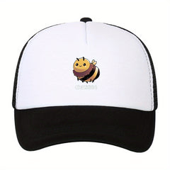 Unisex Sunshade Adjustable Baseball Cap with Bee Pattern