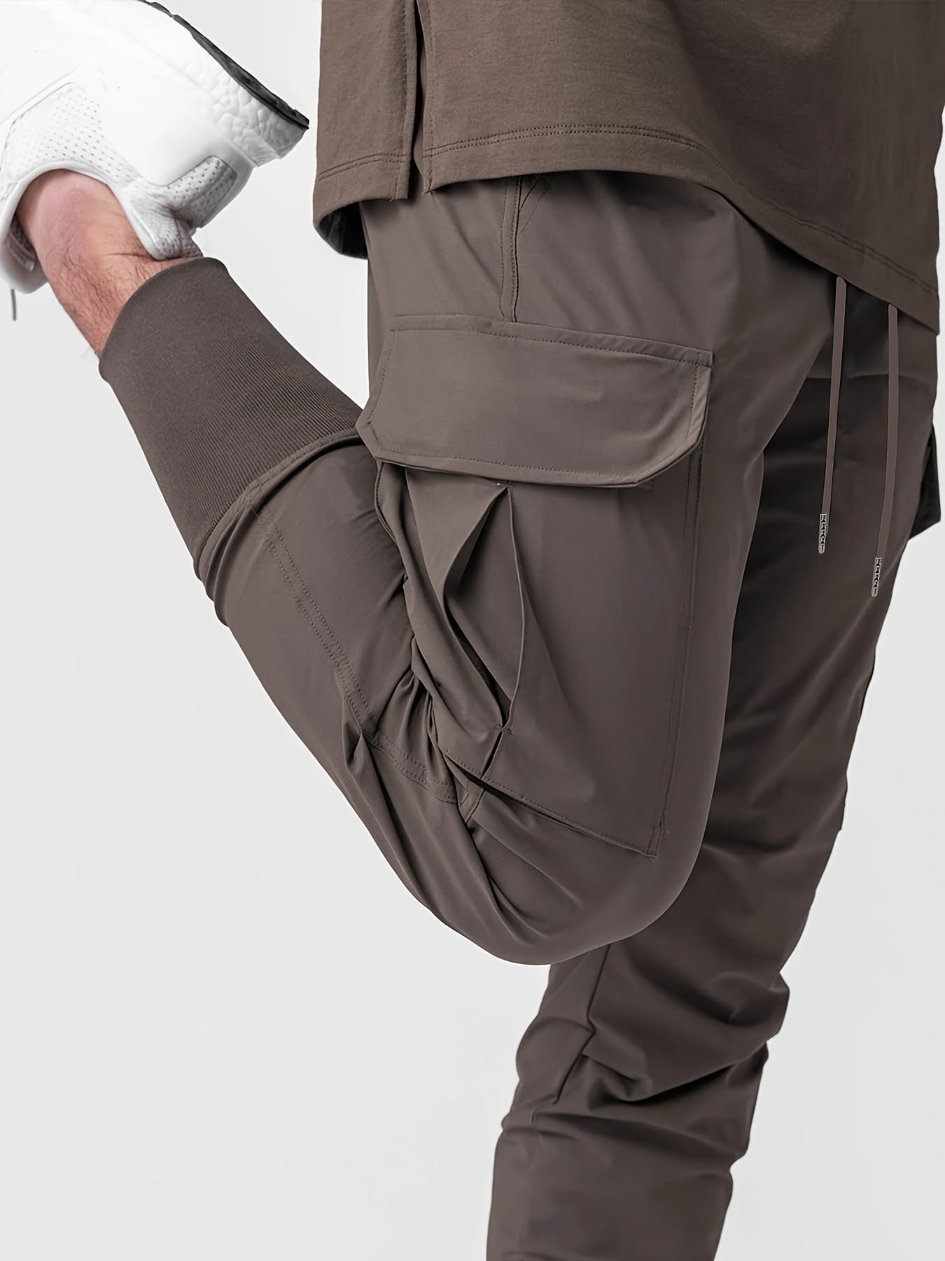 Spring Men's Outdoor Trousers Quick drying Breathable Elastic Fitness Beam Foot