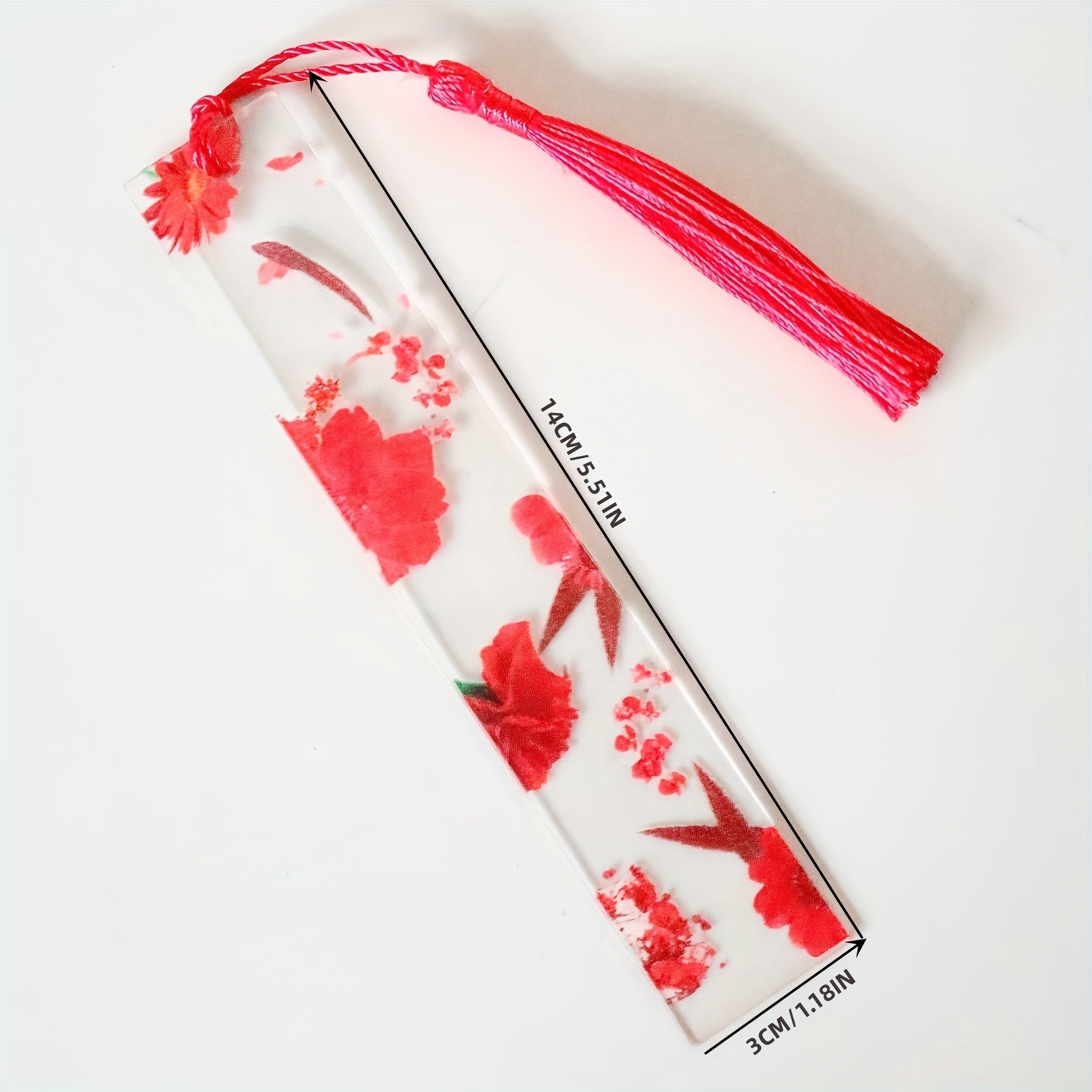 Transparent Acrylic Bookmark Flower Bookmark Student Learning Supplies