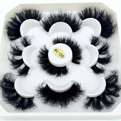 5 Pairs Faux Mink Eyelashes Long-lasting Fluffy Charming Eyelashes