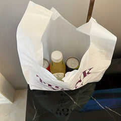 100 Thank You T-shirts Plastic Bags 29.97x48 Purple