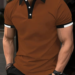 Men's Block Short Sleeve Casual Comfy Custom Fit Shirt