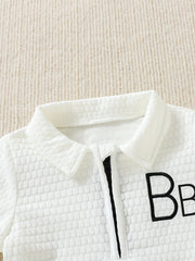 Toddler Boys Lapel Tee Top Shorts Set Comfortable Fabrics