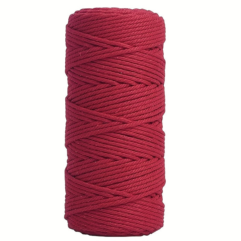 3mm 109 Yards Natural Macrame Cotton Cord Bohemia Macrame Rope For DIY Crafts
