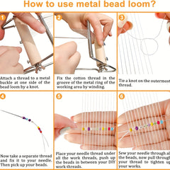 Adjustable Bead Looming Kit With Seed Beads and Accessories
